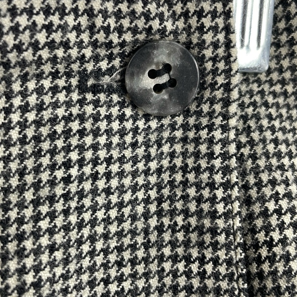 Vintage 80’s 90’s Burberrys Wool Houndstooth Wrap Midi Skirt Size 12 - Picture 4 of 6